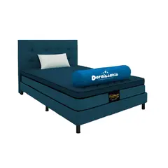DORMILANDIA - Mega Combo Colchón Enrollado 100x190 Resortado Dublín Azul