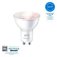 WIZ - Bombillo Led Gu10 Inteligente Wi-Fi Luz Fría Y Cálida + Colores.