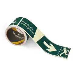 HUMANPACK - Cinta Autoadhesiva Luminosa Salida Der 80mmx5mt