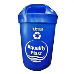 AQUALITY PLAST - Caneca Plástica para Basura 85L Azul