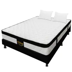 DORMILANDIA - Combo Colchón Doble 140x190 Resortado Versalles