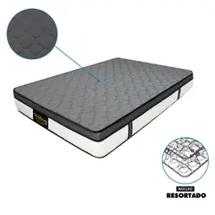DORMILANDIA - Colchón King 200x200 Resortado Dublín Gris
