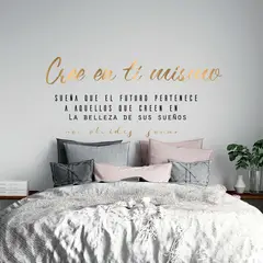 ADAZIO - Vinilo Decorativo de Texto Cree en Ti Mismo