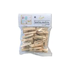AREAS - Set x25 Ganchos Madera Decorativos
