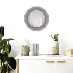 ULTRAMAR - Espejo Dodecagono  60 cm Florencia Plata