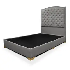 MUEBLES ONLINE - Cama Lawrence Semidoble 40x120x190 Gris