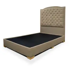 MUEBLES ONLINE - Cama Lawrence Semidoble 40x120x190 Camel