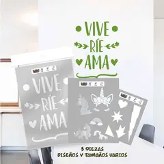 LASER DEPOT - Stencils Plantillas Kit Variado