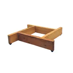 GENERICO - Base Para Matera De Madera Cuadrado 30cm Café