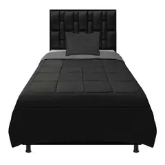 DORMILANDIA - Cubrelecho Doble Faz Sencillo 100 Gris - Negro