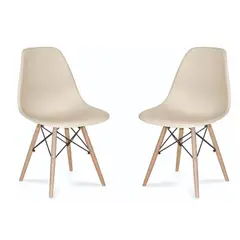 EKONOMODO COLOMBIA - Set X2 Silla Eames 53X83.5X46.5 Khaki