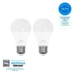 VTA PLUS - Set de 2 Bombillo Led Inteligente Wifi A60 9w Multicolor