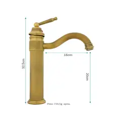 STYLOS EN BRONCE - Grifería de lavamanos monocontrol victoriano