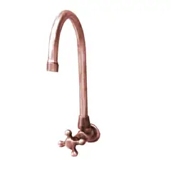 STYLOS EN BRONCE - Grifería Lavamanos Pared Agua Fría Bastón Cobre