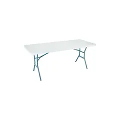 LIFETIME - Mesa Plegable Portafolio Plástica Polietileno 183X76Cm Blanca