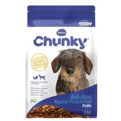 CHUNKY - Alimento Seco Para Perro Adulto Raza Pequeña Nuggets De Pollo 4 kg