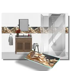 GENERICO - Cenefa en Cristal B35 60x30cm Estampados Pqx3und