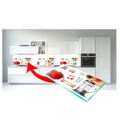 GENERICO - Cenefa en Cristal C77 60x30cm Estampados Pqx3und