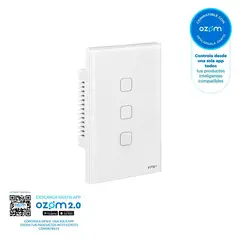 VTA PLUS - Interruptor Triple Inteligente Connect Iot Blanco