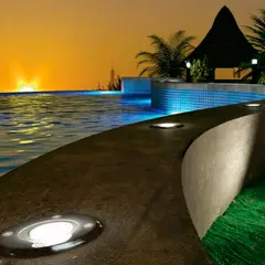 ILUMAX - Bala de Piso Base Gu10 de 4 Pulgadas