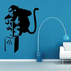 VINILOVERS - Vinilo Simio con Explosivos 40x60cm