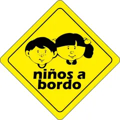 GENERICO - Displays Niños A Bordo 15x15cm Chupa Fijación