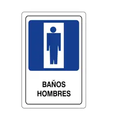 GENERICO - Señales Información Baños Hombres 32.5x22.5cm