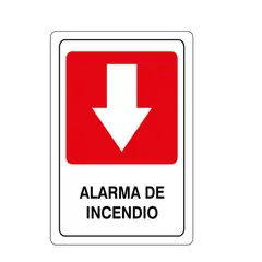 GENERICO - Señal Protección Alarma Incendio 22x15cm