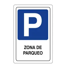 GENERICO - Señales de Información Zona de Parqueo 22x15cm