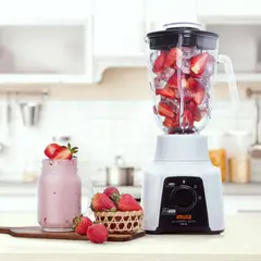 IMUSA - Licuadora 2 Velocidades Vaso Vidrio Powermix Glass Blanco