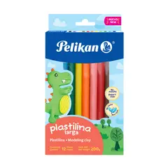 PELIKAN - Plastilina Larga Colores Surtidos X 12und