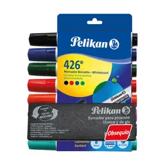 PELIKAN - Marcador Borrable 426 + Borrador X 8 Und