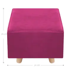 DORMILANDIA - Puff Cuadrado Sídney 28x30x30 Fucsia
