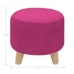 DORMILANDIA - Puff Circular Sídney 28x30x30 Fucsia