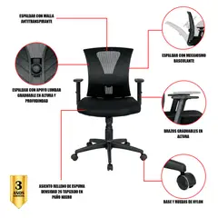 GENERICO - Silla Oficina Apartado 100X52X61 Negro