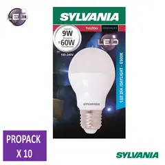 SYLVANIA - Set de 10 Bombillo Led 9w Luz Blanca 810 Lúmenes E27 Certificado