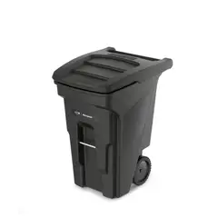 ESTRA - Contenedor Con Ruedas Plástica 240L Negro Con Tapa