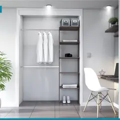 GENERICO - Closet Listo para Armar en Interior 149x190cm Coñac