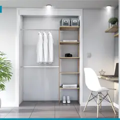 GENERICO - Closet Listo para Armar en Interior 149x190cm Coñac