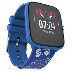 MULTITECH - Reloj Inteligente MTWKDS1A Negro Pulso Azul/Blanco