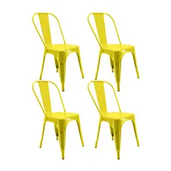 OR DESIGN - Set x4 Silla Tolix Negro Brillante