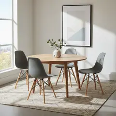 OR DESIGN - Set x4 Sillas Eames Modernas para Comedor o Sala Color Negro