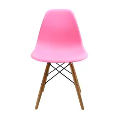 OR DESIGN - Silla Eames Patas Madera 80.5x46.5x42 Rosada