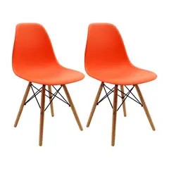 OR DESIGN - Set x2 Sillas Eames 80.5x46.5x42 Naranja