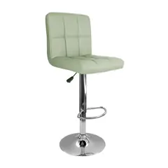 OR DESIGN - Silla Puff Forrada Tipo Bar 113x37x41 Gris
