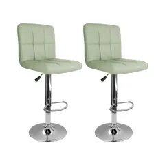 OR DESIGN - Set x2 Sillas Puff Tipo Bar 113x37x41 Gris
