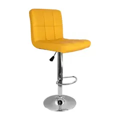 OR DESIGN - Silla Puff Forrada Tipo Bar 113x37x41 Amarillo