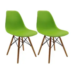 OR DESIGN - Set x2 Sillas Eames 80.5x46.5x42 Verde