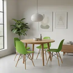 OR DESIGN - Set x4 Sillas Eames Modernas para Comedor o Sala Color Negro