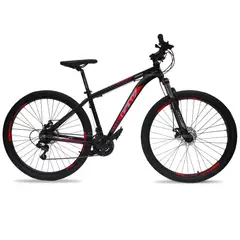 GW - Bicicleta De Montaña Hyena R27.5 7V Talla M Suspensión de Rebote Disco Mecánico Blanco/Rojo